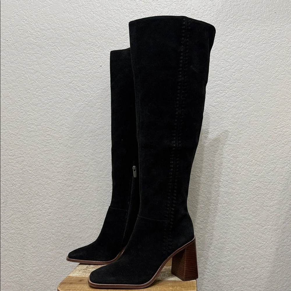 Vince Camuto Englea Black Suede Over the Knee Boots Size 8.5 NEW - Picture 4 of 8